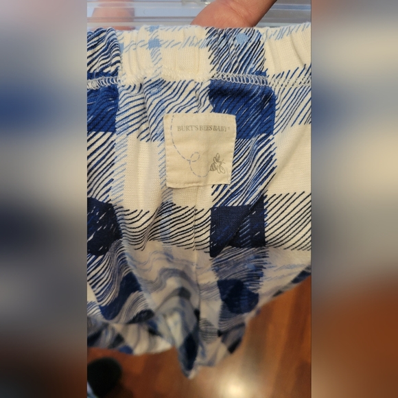 NWOT Adults Burt's Bees Baby Blue and white pajama set - Picture 6 of 6